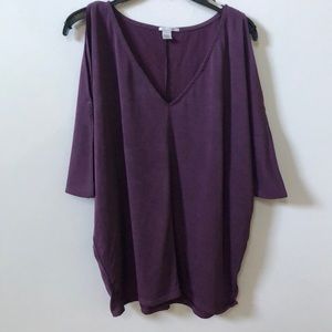 Halogen cold shoulder top